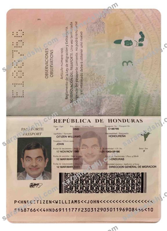 HONDURAS passport